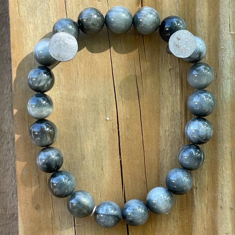 Chrysoberyl Cats Eye bracelet natural stones stretch bracelet